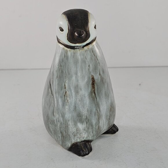 Signed AD Andersen Design Studio Pottery Baby Penguin Chick Bird Figurine - Picture 2 of 8
